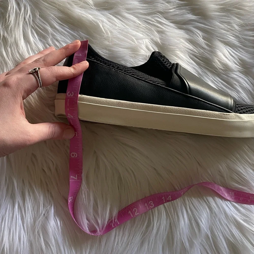 Zara Man size 44 black fabric & leather material sneakers slip ons loafers
